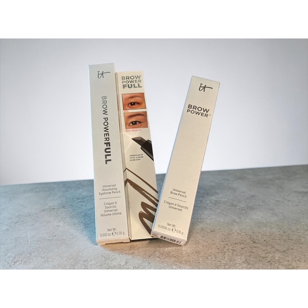 IT Cosmetics Brow Power + Brow PowerFULL Eyebrow Pencil Set Universal Shade NEW